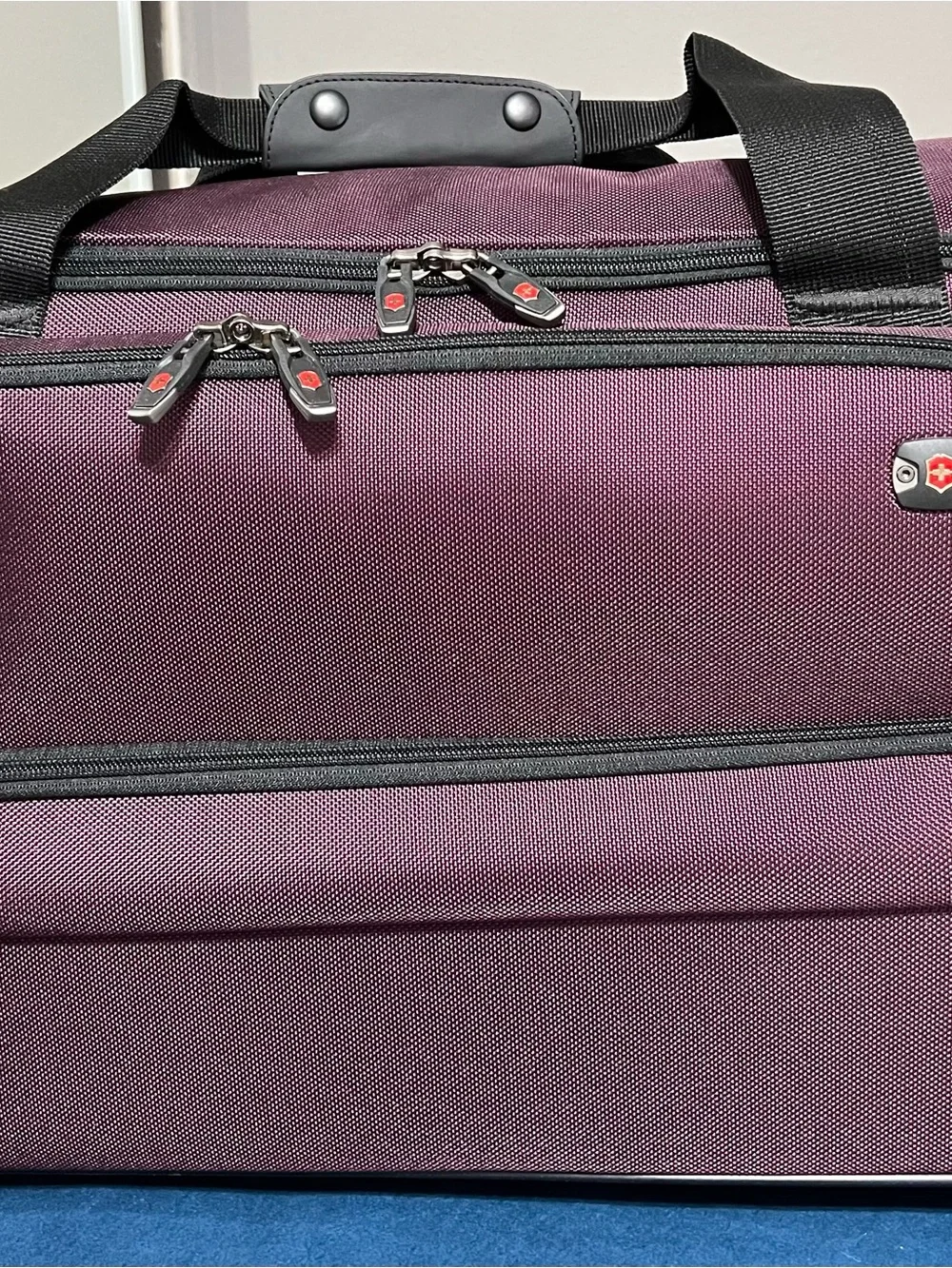 Victorinox Plum Travel Duffel Bag 60L with Black Trim - NEVER USED